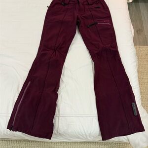 Oakley Ski Pants Insulated Snowboard Pants Maroon Burgundy Snow Gear